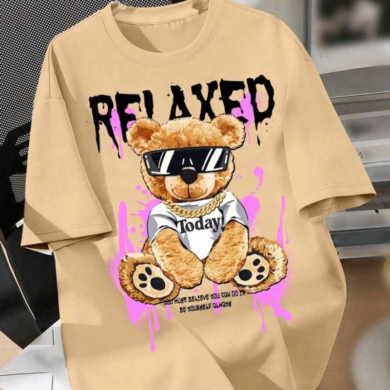 Graphic Printed Round Neck Oversized T-shirt