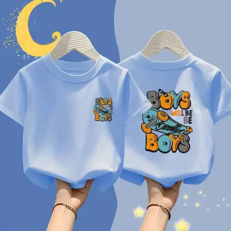 Boys Pack Of 2 Typography Printed Regular Fit Hooded Casual T-shirt