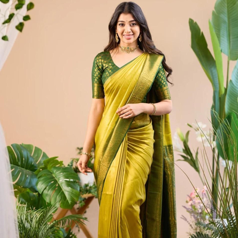Sangria Woven Design Saree With Blouse Piece