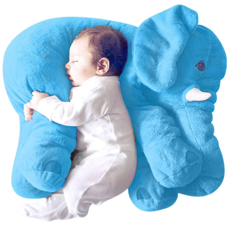 Kids Blue Cotton Elephant Shaped Baby Pillow
