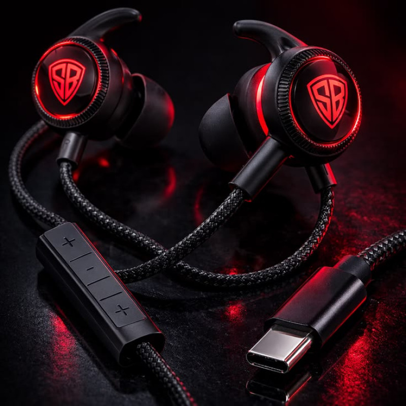ZedPunch Gaming Type-C Wired Magnetic Earphones 